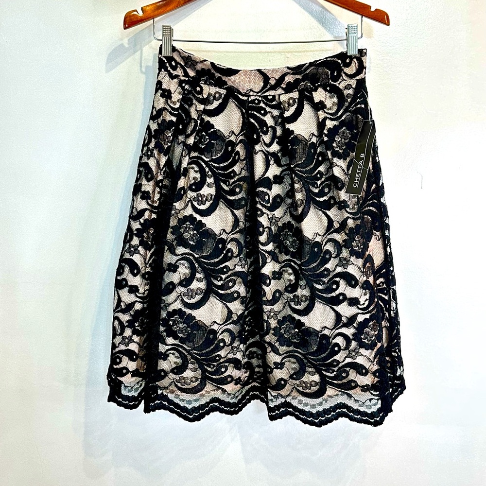NWT. “Chetta B” Elegant Lace Skirt. Beautiful and very light weight .